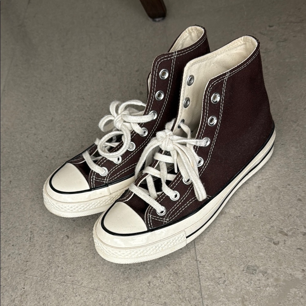 Brown High-Top Sneakers